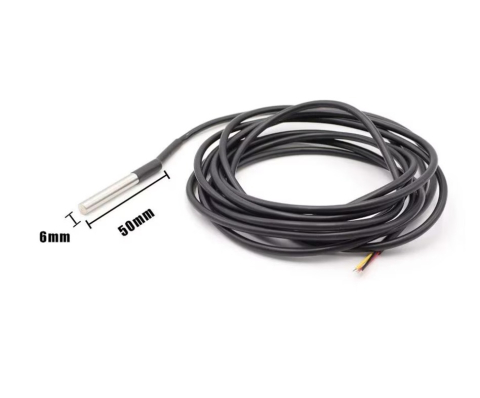 Senzor temperatura waterproof DS18B20 cu sonda inox, cablu 1m [3]