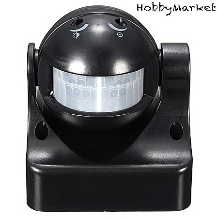 Senzori Arduino - Senzor Miscare PIR 220V AC Negru, 180°, IP44