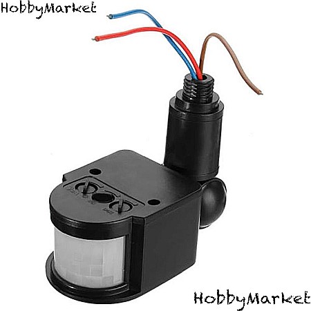 Senzori Arduino - Senzor Miscare PIR Negru 180 grade 12V DC