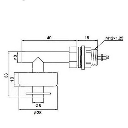 Senzor nivel apa ZPC1 unghi drept pentru releu XH-M203, fir 100cm [2]