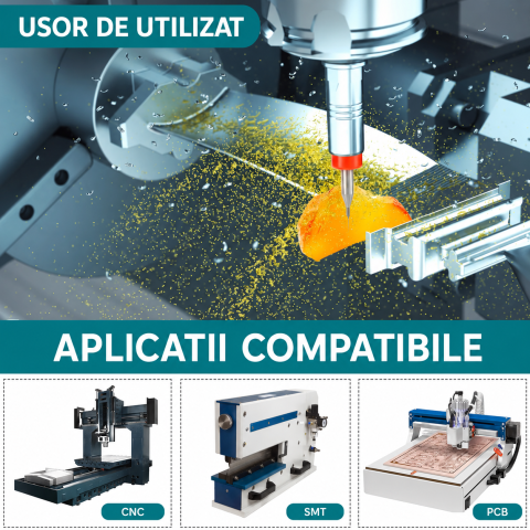 Set 10 micro burghie PCB din otel tungsten 0.2-0.6 mm, pentru CNC, gravura, placi de circuit si curatare orificii fine [3]