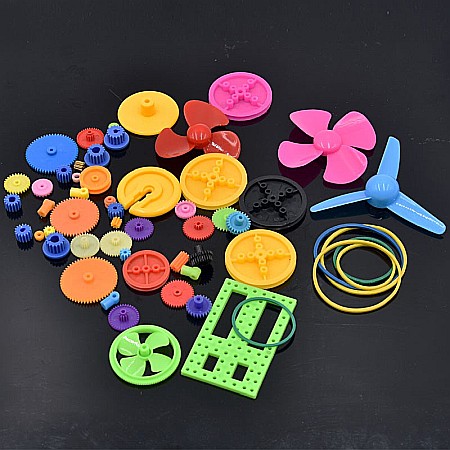 Robotica - Set 55 piese plastic roti si elice