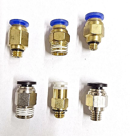 Set 6 conectori pneumatici (2xPC4-M6, PC4-M5, PC4-01, SPC6-01, M6)
