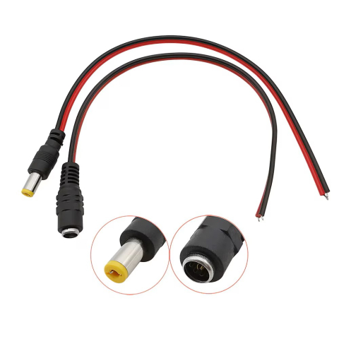 Cabluri si adaptoare - Set cabluri cu mufe DC mama-tata 5.5x2.1mm, 29cm, CCTV
