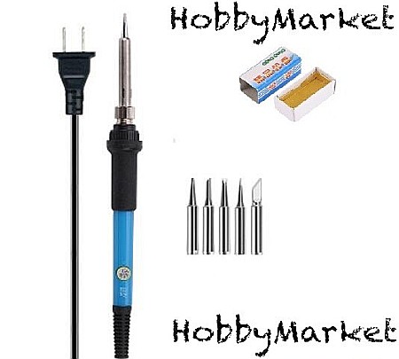 Scule, instrumente de masura - Set LETCON de lipit 220V 60W, 5 capete de schimb si sacaz