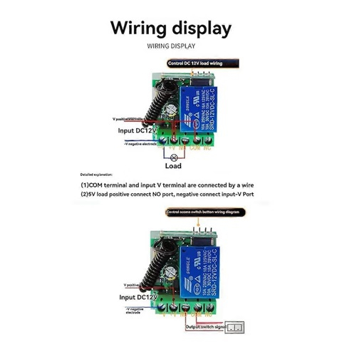 Set modul RF cu releu si telecomanda, 12VDC, 10A, 433MHz, 1 canal [2]