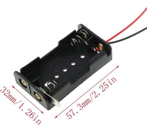 Suport baterii 2xAA, 3V, cu fire si intrerupator cu lamela tip ghilotina [1]