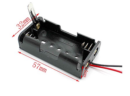 Suport baterii 2xAA cu ghilotina