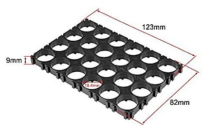 Suport Modular 4x6 Acumulatori Li-Ion 18650 [1]