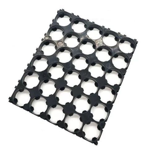 Accesorii baterii si acumulatori - Suport 5x6 pentru 30 acumulatori Li-ion 21700, negru