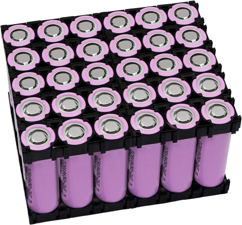 Suport 5x6 pentru 30 acumulatori Li-ion 21700, negru [1]