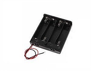 Surse de alimentare - Suport negru carcasa baterii 4xAA