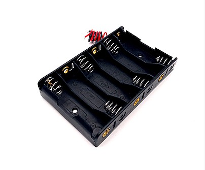 Surse de alimentare - Suport negru carcasa baterii 6xAA