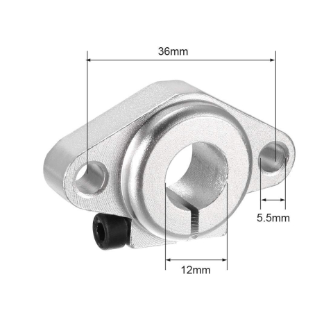 Suport orizontal pentru axa liniara SHF12, 12mm, CNC si imprimanta 3D [2]