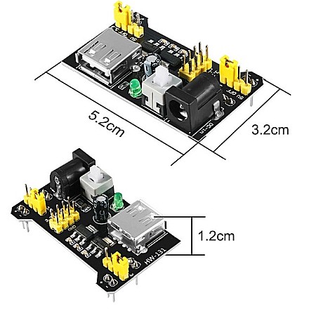 Sursa alimentare breadboard MB102 3.3V / 5V, pentru prototipare [2]