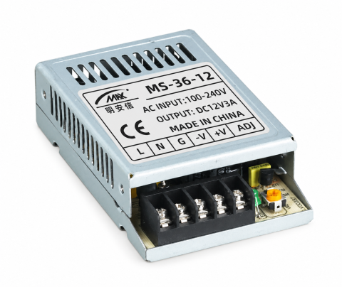 Alimentatoare AC-DC - Sursa de alimentare in comutatie 12VDC, 3A, 36W, intrare 100-240VAC, format ultra-slim