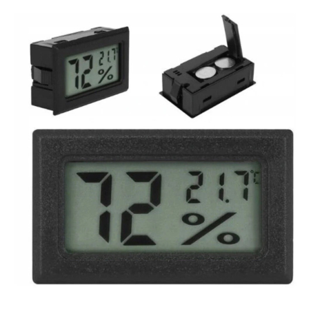 Aparate de masura si testare - Termometru si higrometru digital cu ecran LCD, negru
