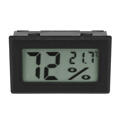 Termometru si higrometru digital cu ecran LCD, negru [2]