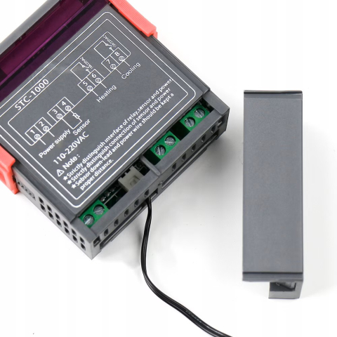 Termostat digital STC-1000 110-220V, control temperatura incalzire si racire, sonda NTC 10K 1m [3]