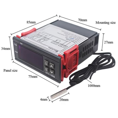 Termostat digital STC-1000 control temperatura 220V AC [1]