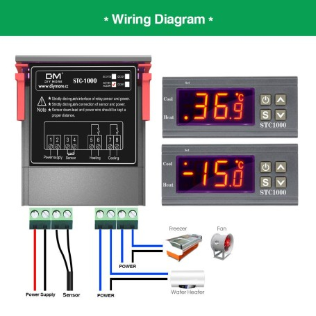 Termostat digital STC-1000 control temperatura 220V AC [4]