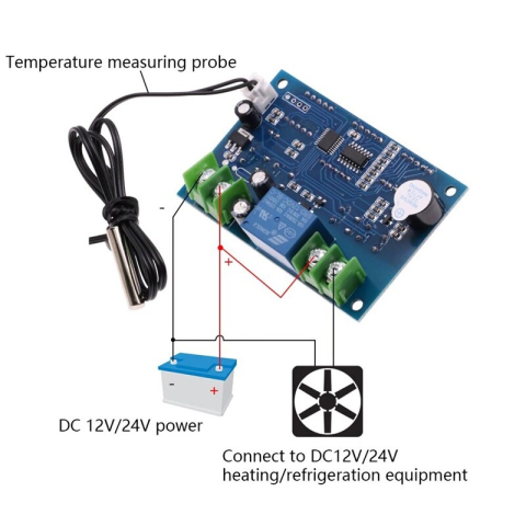 Termostat digital W1401 12V DC cu 3 afisaje si sonda temperatura [3]