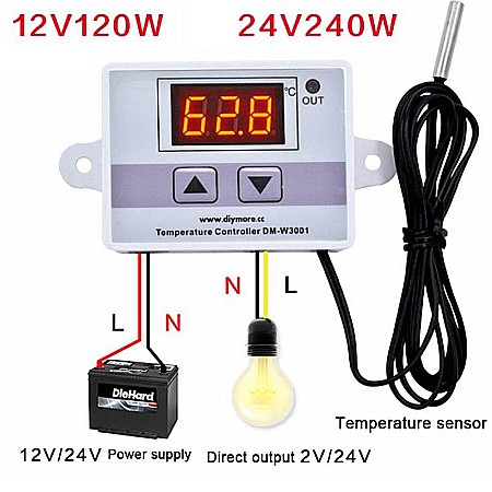 Termostat Digital XH-W3001 Control Temperatura DC12V 120W [1]