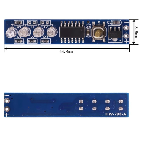 Tester Acumulator, indicator nivel baterie, Litiu 4S – Indicator LED 12V-16.8V, consum redus [2]