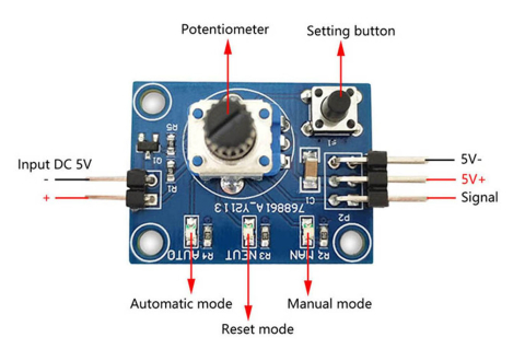 Tester servomotor PWM cu 3 moduri, suport 2 servomotoare, 5V [2]