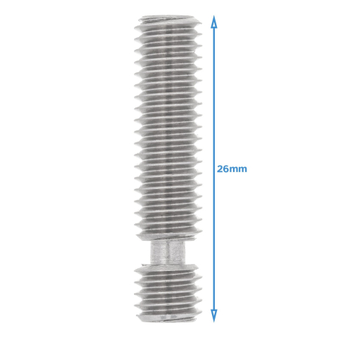 Tija filetata M6x26mm pentru hotend V5/MK8, fara tub PTFE, filament 1.75mm [1]