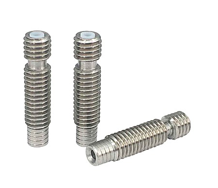 Tija filetata V6 de inox filet scurt cu tub teflon M6x26