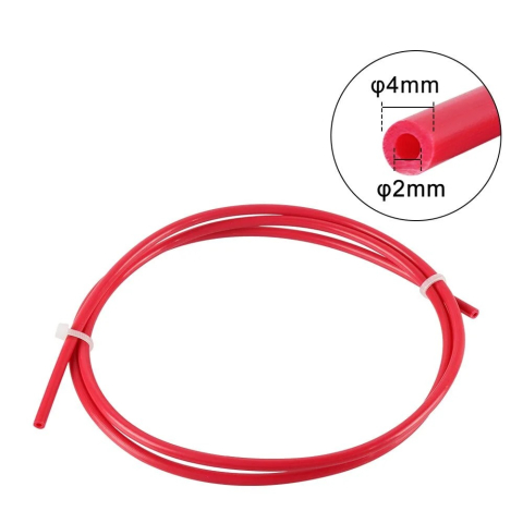 Tub PTFE rosu 2x4mm, lungime 1m, pentru filament 1.75mm, imprimanta 3D [1]