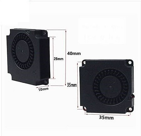 Componente imprimante 3D - Ventilator 40x40x10mm Turbofan 12V DC 2 pini imprimanta 3D