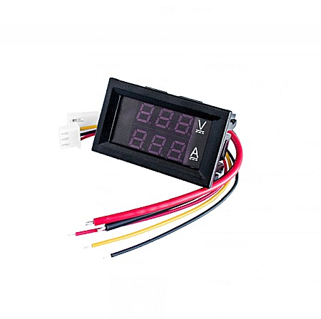 Aparate de masura si testare - Voltmetru si ampermetru digital 0-100V DC, 10A, display LED