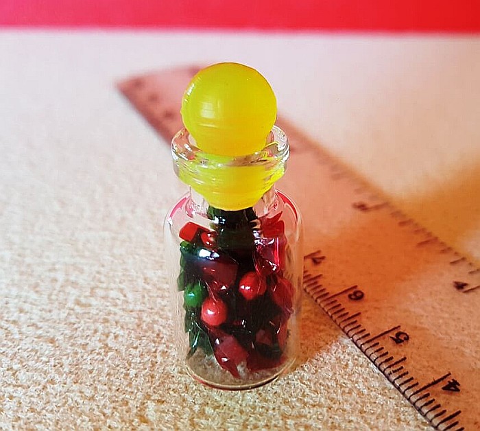 Borcan din sticla - dulciuri - miniatura papusi [1]