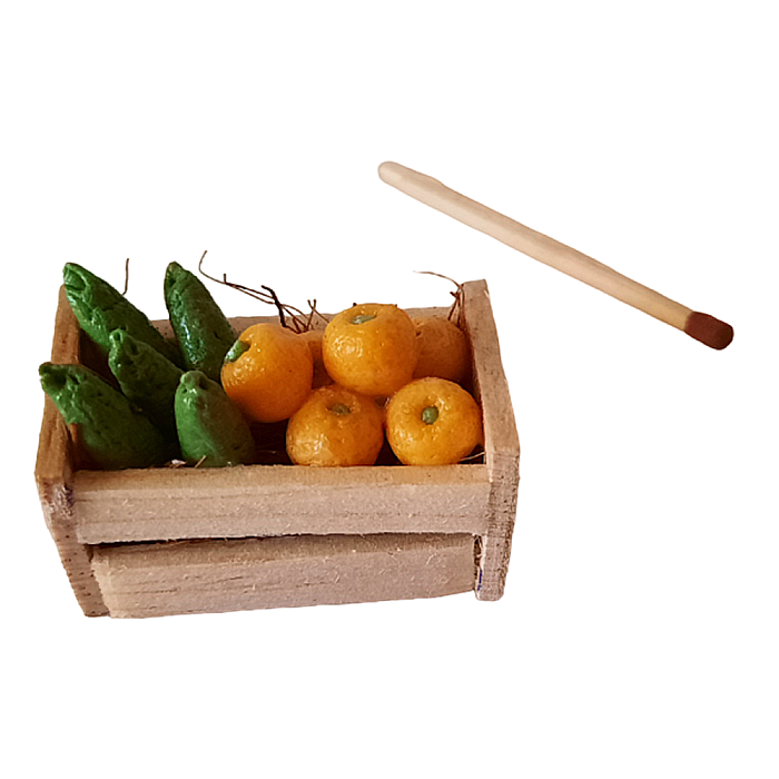 Fructe diverse in ladita de lemn natur - miniaturi casute de papusi [5]