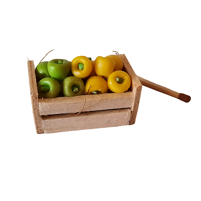 Fructe diverse in ladita de lemn natur - miniaturi casute de papusi [7]