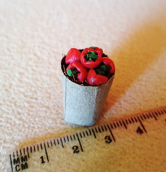 Punga de cumparaturi cu legume / fructe - miniatura colectionari scara 1:12 [1]
