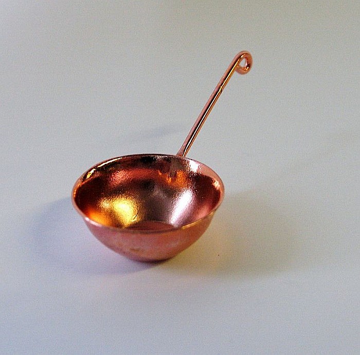 Tigaie WOK -din cupru - miniatura colectionari papusi [1]