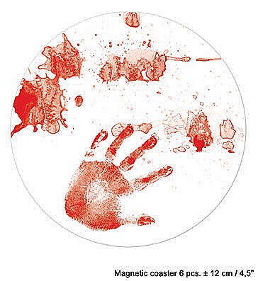 SUPORT PAHARE MAGNETICE  -  BLOOD -6 BUC - HALLOWEEN [1]