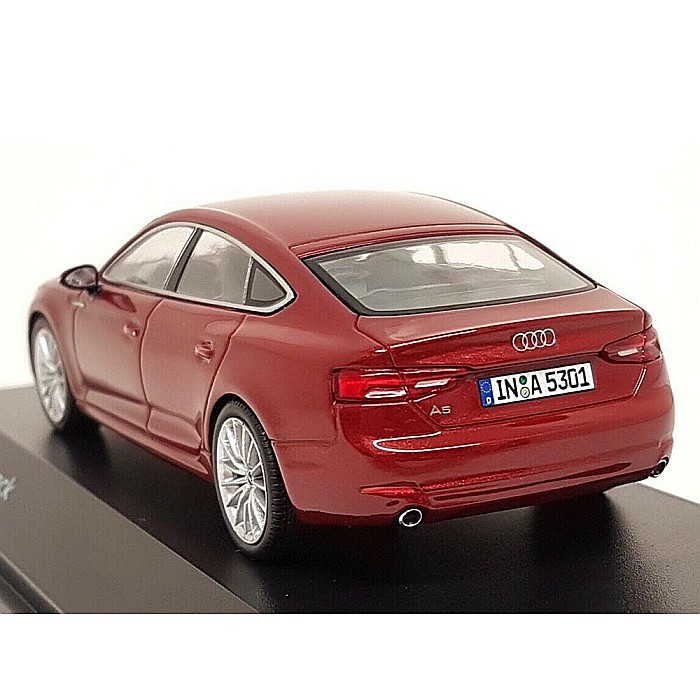 Macheta auto Audi A5 2017 Sportback rosu matador, 1:43 Spark Dealer edition [3]