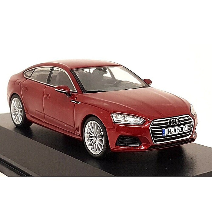 Macheta auto Audi A5 2017 Sportback rosu matador, 1:43 Spark Dealer edition [4]