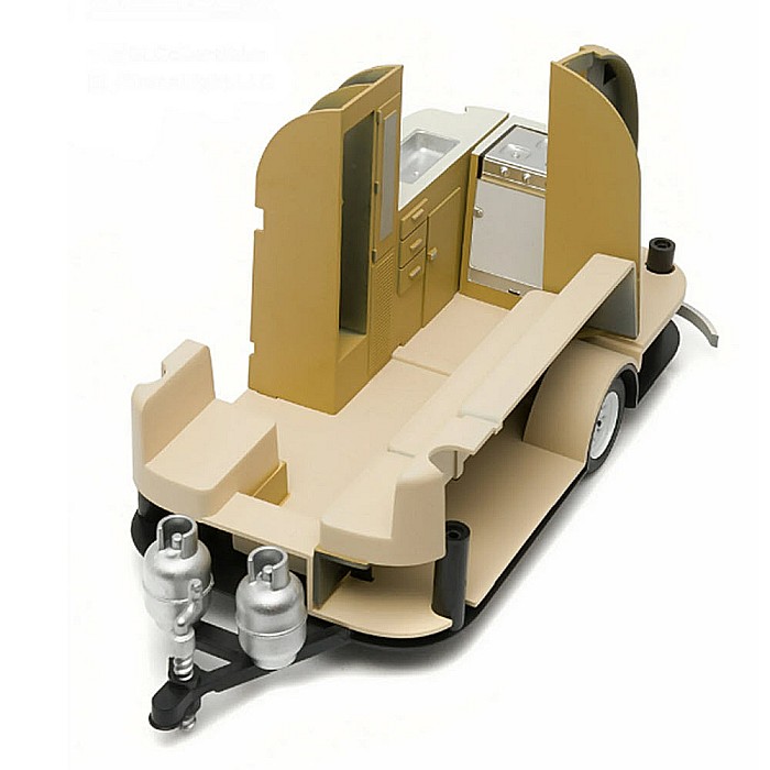 Macheta Rulota Airstream 16` Bambi, scara 1:24, argintiu metalizat, Greenlight [4]