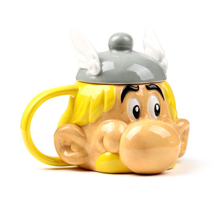 Cană ceramică 3D cu capac – Cap de Asterix [1]