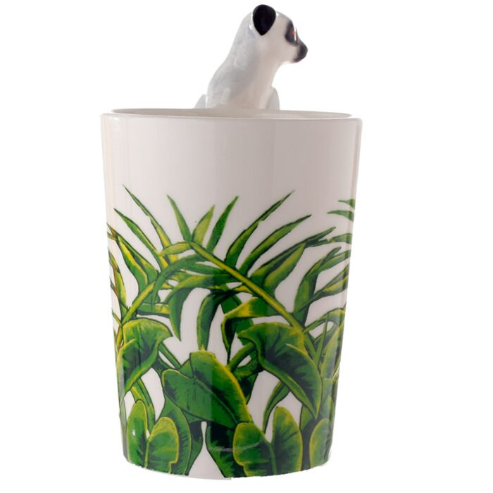 Cană din Porțelan cu Mâner 3D în Formă de Lemur – Model Exotic și Jucăuș [2]