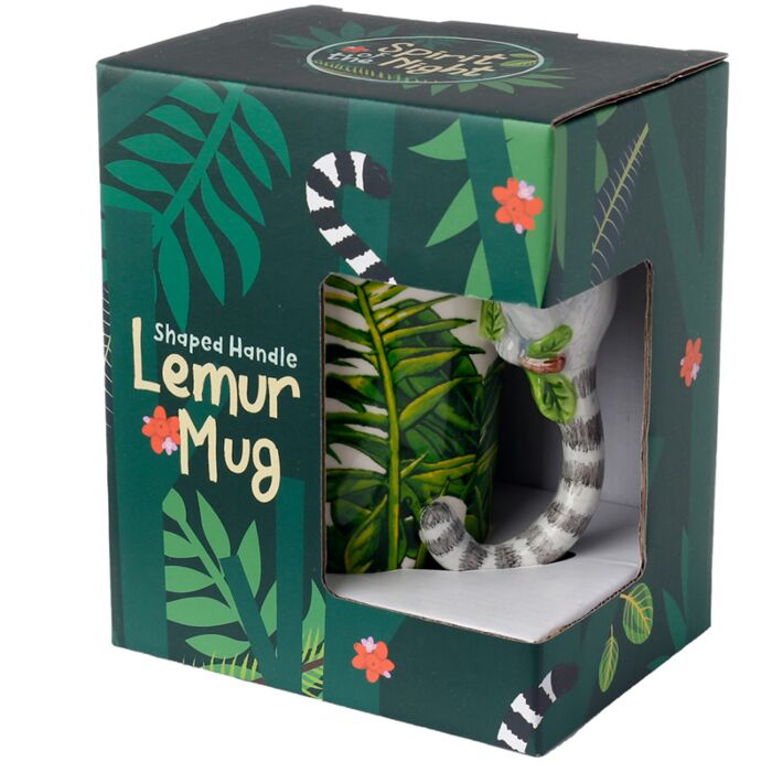Cană din Porțelan cu Mâner 3D în Formă de Lemur – Model Exotic și Jucăuș [5]