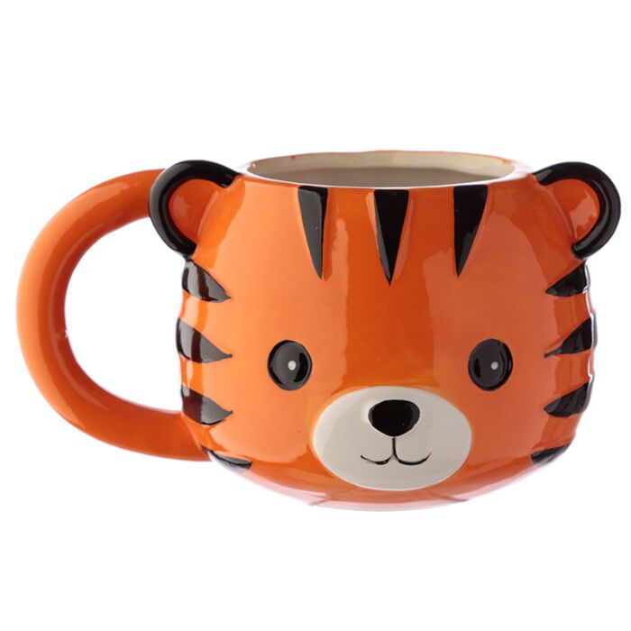 Cană mare ceramică Adoramals cu Cap de Tigru 700ml [2]