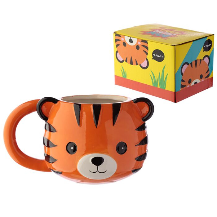 Cană mare ceramică Adoramals cu Cap de Tigru 700ml [1]