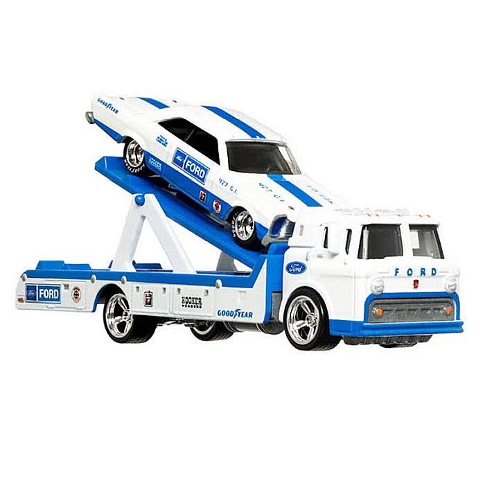 Set masinute Hot Wheels Car Culture - Team transport, Ford C-800 cu masinuta Ford Galaxie 65, 1:64 [2]