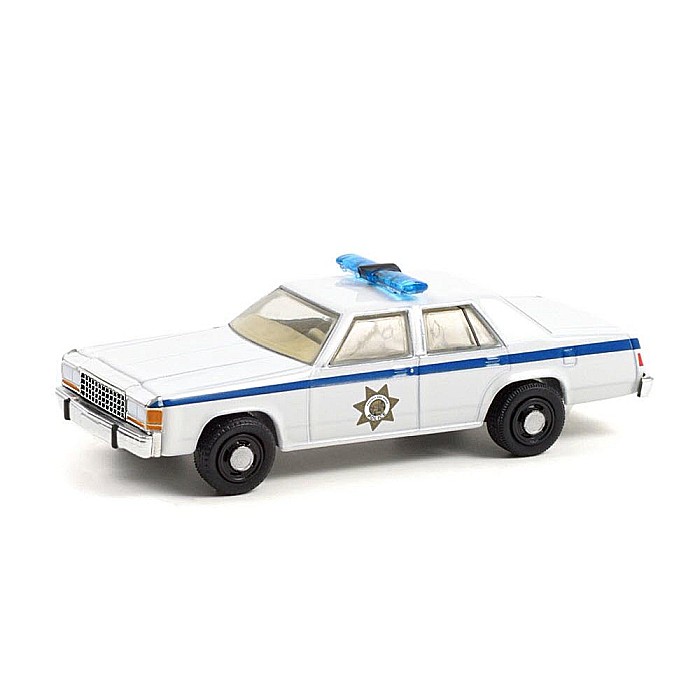 Macheta Ford LTD Crown Victoria Police, Terminator 2: Judgment Day - Greenlight 44920D, scara 1:64 [2]